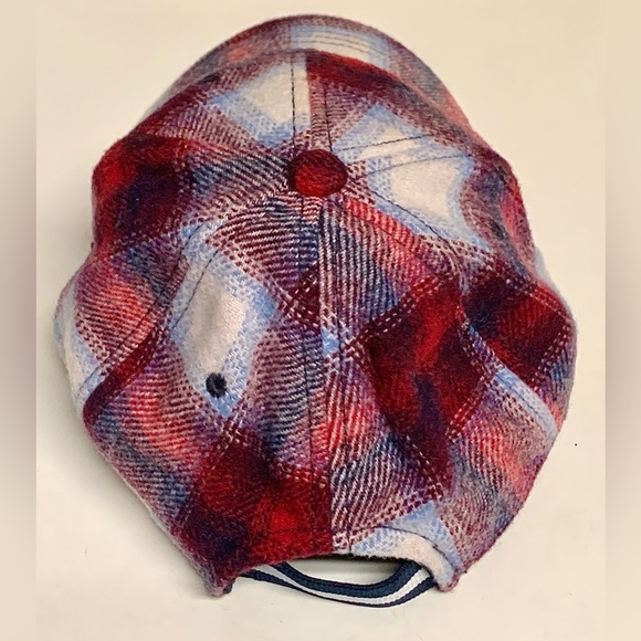 COPY - Adult One Size Fits Most Red Plaid Wool Blend GAP + PENDLETON Baseball C… - Picture 7 of 16